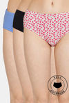 Rosaline Cyber Grove Medium Rise Full Coverage Hipster Panty (Pack of 3) - Multicolor — thumbnail 1